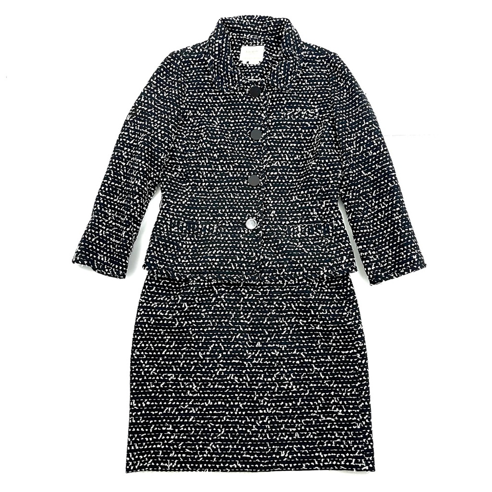 kate spade Black and White Tweed Blazer & Skirt Set